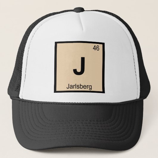 J - ヤールスベルグチーズ 化学元素記号表 キャップ (正面)