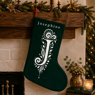 J リンネルモノグラム オーダーメイドクリスマスソックス スモールクリスマスストッキング