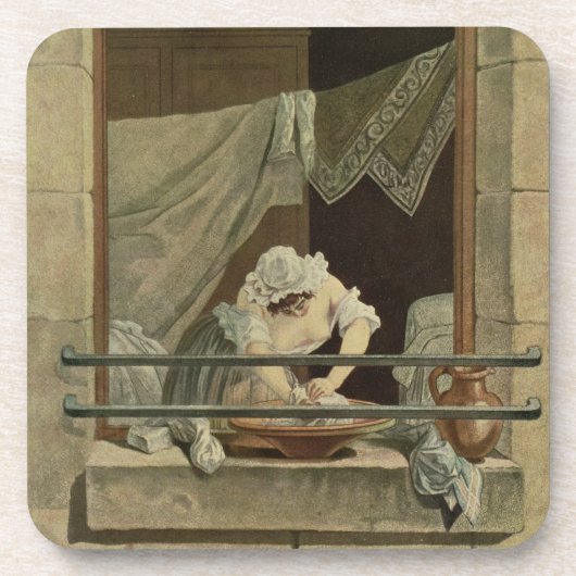 J.ローレントJulien (c1著刻まれるWasherwoman コースター (正面)