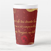  J’ai rêvé de toi toute la nuit カフェラテマグ (正面)