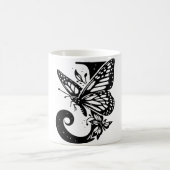 J Alphabet black butterfly モーフィングマグカップ (中央)
