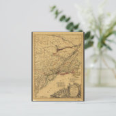 J.Bエリオットによるアメリカ革命戦争の地図（1781年） ポストカード (スタンド正面)