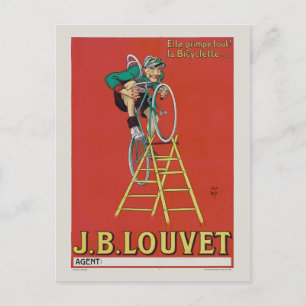 J.B. Louvet Bicycle Vintage Poster 1922 ポストカード