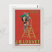 J.B. Louvet Bicycle Vintage Poster 1922 ポストカード (正面/裏面)