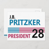 J.B. Pritzker 2028 ポストカード (正面/裏面)