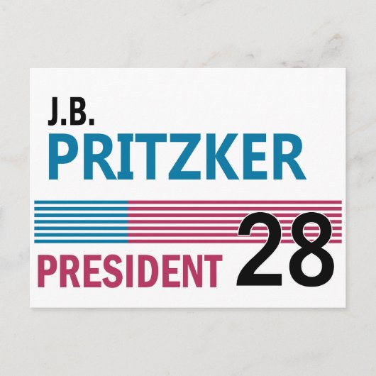 J.B. Pritzker 2028 ポストカード (正面)