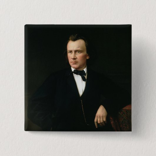 J. Brahms、c.1860 缶バッジ (正面)