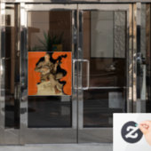 J.C. Leyendecker Banjo Player 1920 Art Deco Art ウィンドウサイン (オフィスドア)