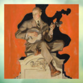 J.C. Leyendecker Banjo Player 1920 Art Deco Art ウィンドウサイン (シート3)