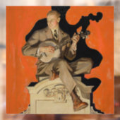 J.C. Leyendecker Banjo Player 1920 Art Deco Art ウィンドウサイン (シート2)