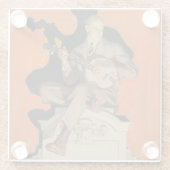 J.C. Leyendecker Banjo Player 1920 Art Deco Art ガラスコースター (裏面)