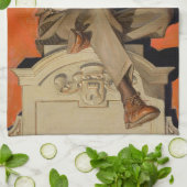 J.C. Leyendecker Banjo Player 1920 Art Deco Art キッチンタオル (折り畳み)