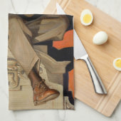 J.C. Leyendecker Banjo Player 1920 Art Deco Art キッチンタオル (四つ折り)