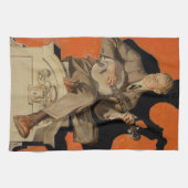 J.C. Leyendecker Banjo Player 1920 Art Deco Art キッチンタオル (横)
