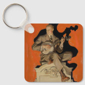 J.C. Leyendecker Banjo Player 1920 Art Deco Art キーホルダー (正面)