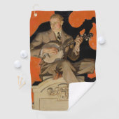J.C. Leyendecker Banjo Player 1920 Art Deco Art ゴルフタオル (インサイチュ)