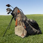 J.C. Leyendecker Banjo Player 1920 Art Deco Art ゴルフタオル (グリーン)