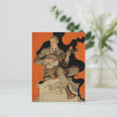J.C. Leyendecker Banjo Player 1920 Art Deco Art ポストカード (スタンド正面)