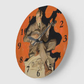 J.C. Leyendecker Banjo Player 1920 Art Deco Art ラージ壁時計 (傾斜)