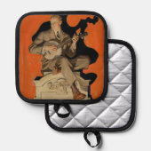 J.C. Leyendecker Banjo Player 1920 Art Deco Art 鍋敷き (正面/裏面)