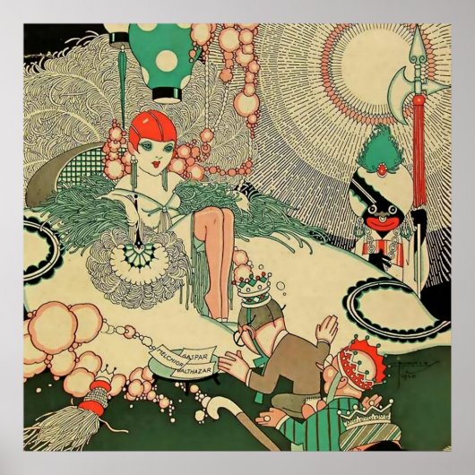 J Carlosによる1927年雑誌表紙「オマージュ」 ポスター (正面)