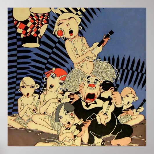 J Carlosによる1927年「ウクレレバンド」表紙 ポスター (正面)