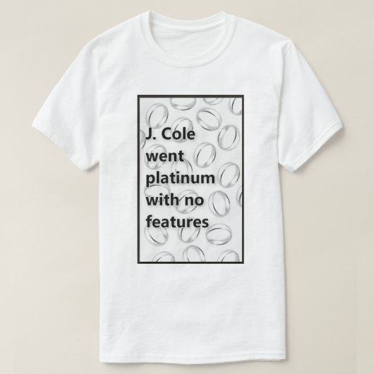 J. Coleはプラチナ特徴無しで行きました Tシャツ (デザイン正面)