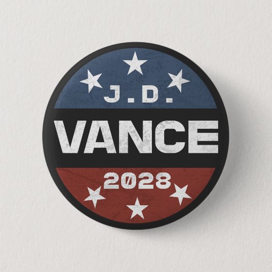 J・D・ヴァンス 2028 ヴァンス 2028 レトロ選挙 J.D. Vance 缶バッジ (正面)