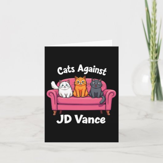 J.D. Vanceの子どものいない猫レディースカウチに対する猫 カード (正面)