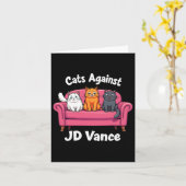 J.D. Vanceの子どものいない猫レディースカウチに対する猫 カード (黄色い花)