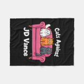 J.D. Vanceの子どものいない猫レディースカウチに対する猫 フリースブランケット (正面(横))