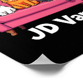 J.D. Vanceの子どものいない猫レディースカウチに対する猫 ポスター (角)