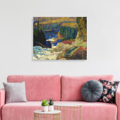 J.E.H. MacDonald -秋，モントリオール川， 1920. キャンバスプリント (インサイチュ (リビング))