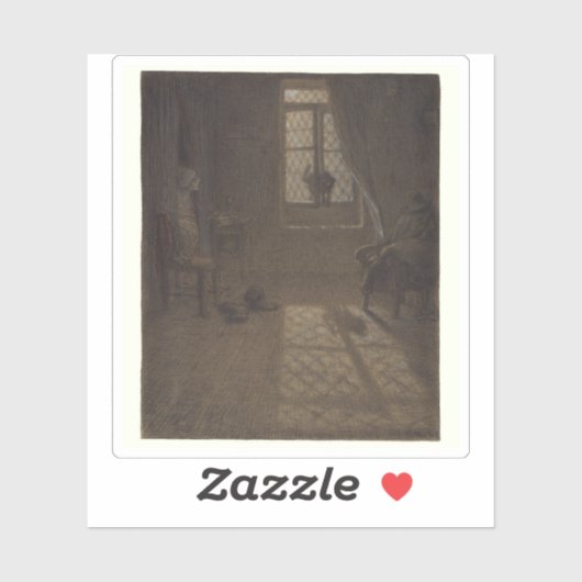 J.F. Millet - Le chat (The Cat at the Window) シール (シート)