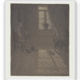 J.F. Millet - Le chat (The Cat at the Window) シール