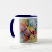 "J. Fischer著秋後で" -水彩画 マグカップ (正面左)