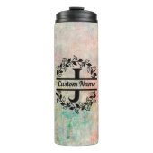 J Floral Monogram Letter タンブラー (正面)