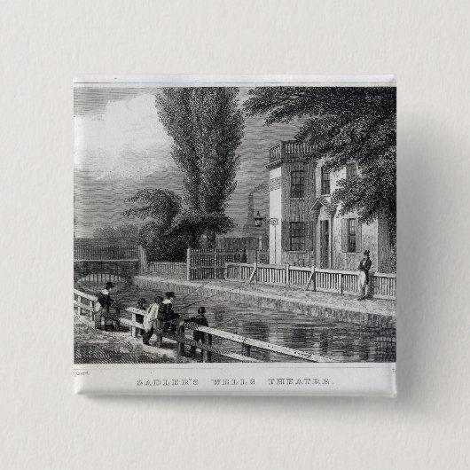 J. Garnerが刻むSadlerの井戸の劇場 缶バッジ (正面)