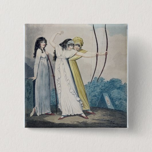 J.H.ライト(fl.1795-1838)著刻まれる射手 缶バッジ (正面)