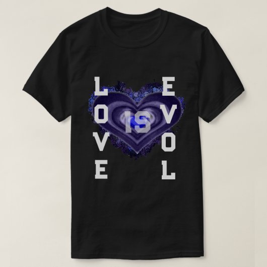 J.H. ThorntonによるLOVE IS EVIL V2 Tシャツ (デザイン正面)
