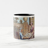 J. Hintonが刻む絹作り ツートーンマグカップ (中央)