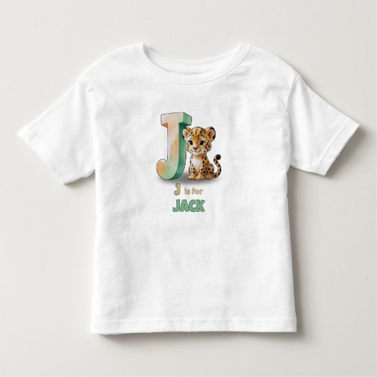 J is for Jack – Personalized Toddler T-shirt  トドラーTシャツ (正面)