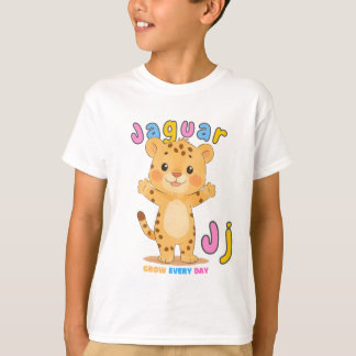 “J is for Jaguar” アルファベットTシャツ – Grow Every Day Tシャツ