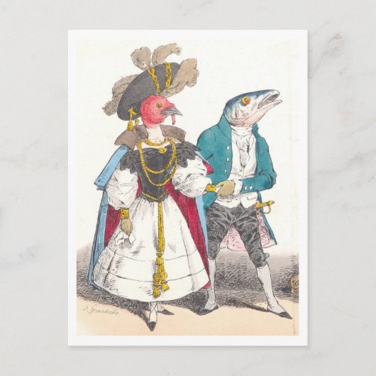 J.J.グランドビルイラストレーション・オブ・バードアンドフィッシュ ポストカード (正面)