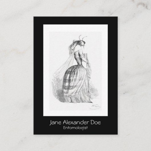 J J Grandville昆虫学者名刺 名刺 (正面)