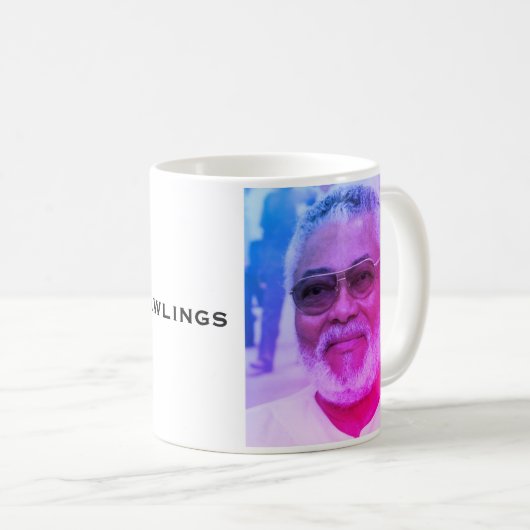 J.J.Rawlings、ガーナの大統領、ジェリー・ローリングス コーヒーマグカップ (正面右)
