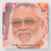J.J.Rawlings、ガーナの大統領、ジェリー・ローリングス ストーンコースター (正面)