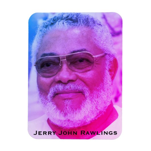 J.J.Rawlings、ガーナの大統領、ジェリー・ローリングス マグネット (縦)