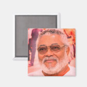 J.J.Rawlings、ガーナの大統領、ジェリー・ローリングス マグネット (正面/裏面)