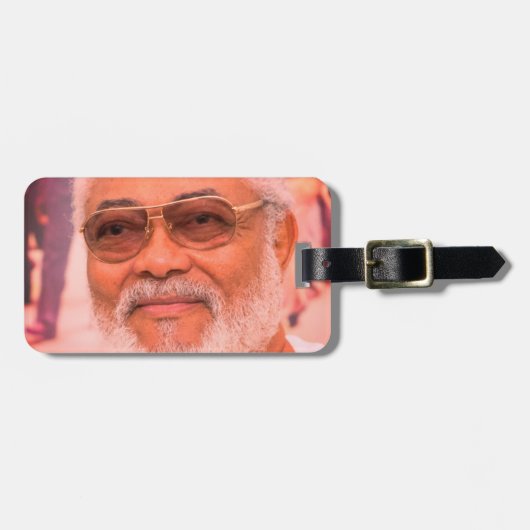 J.J.Rawlings、ガーナの大統領、ジェリー・ローリングス ラゲッジタグ (正面横)